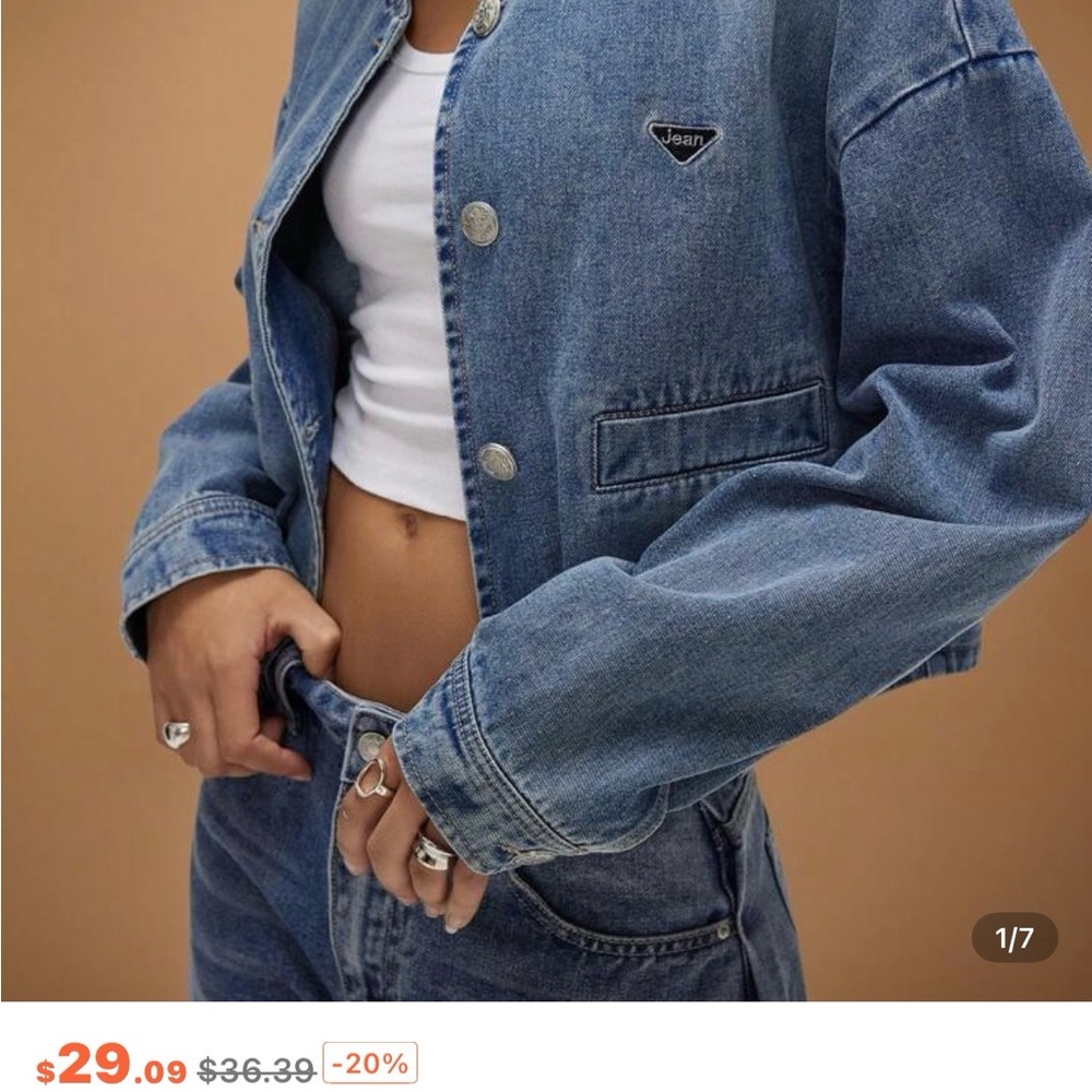 Blue Denim Jacket and Jeans Set